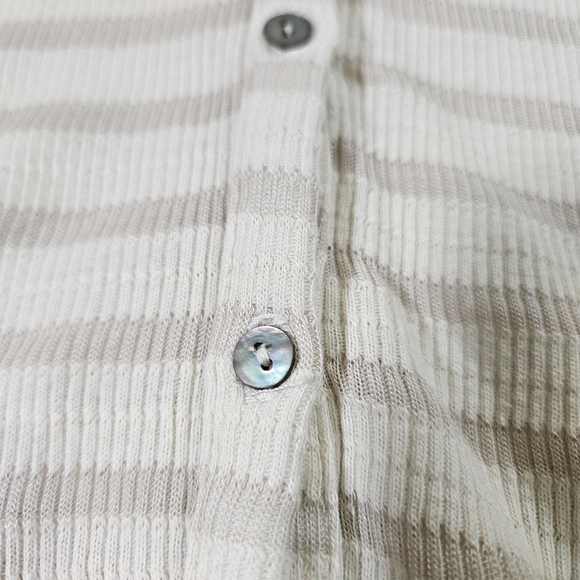 Postmark By Anthropologie Hi/Low Button Up Semi Sheer Swing Dress, Cream, XS - Picture 7 of 15